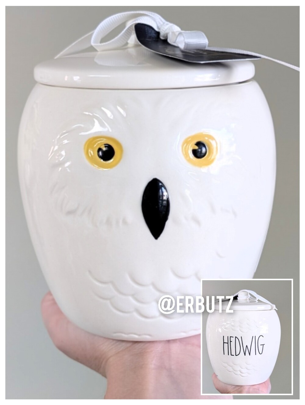 Rae Dunn x Harry Potter HEDWIG Hogwarts Owl Canister 🦉